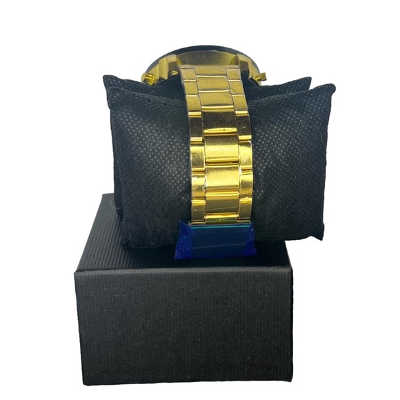 Mens Gold Big Dial Face fashion Watch Tactical Bling Sport beauty Baller Money 2 - Picture 4 of 4